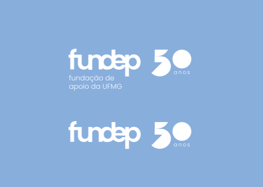 Selo 50 anos Fundep na cor branca