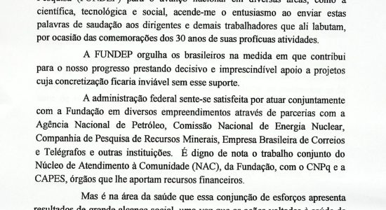 Carta do Presidente Lula - Pagina 1