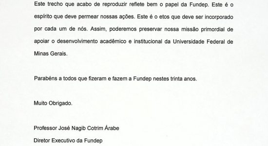 Carta do Diretor Executivo da Fundep Prof. José Nagib Cotrim Árabe - Pagina 9